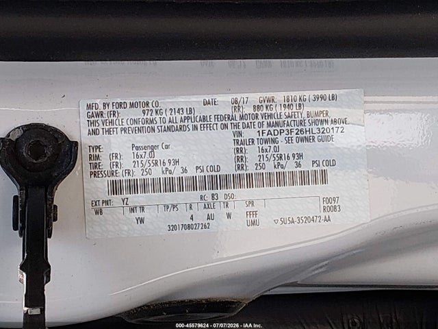 Ford FOCUS SE 2017 1FADP3F26HL320172 Image 9