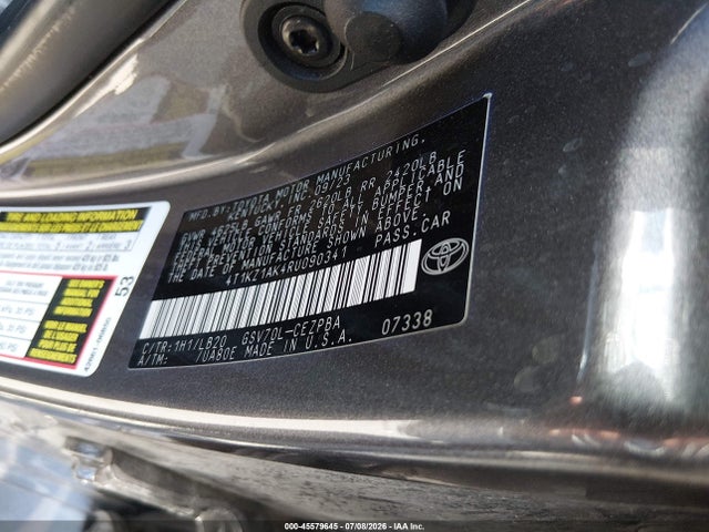 4T1KZ1AK4RU090341 Toyota Camry Xse V6