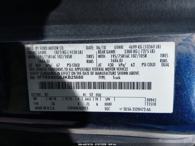 Ford Transit-350 2018 1FTRS4XG0JKB25680 Image 9