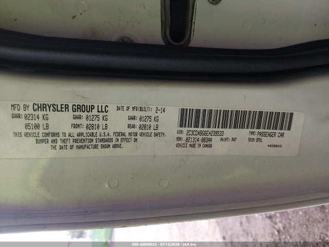 2014 Dodge Charger Se მანქანა იყიდება აუქციონზე, vin: 2C3CDXBG6EH239533, აუქციონის ნომერი: 45580022