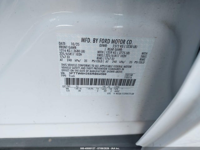 Ford Maverick Xlt 2025 3FTTW8H35SRB64596 Image 9