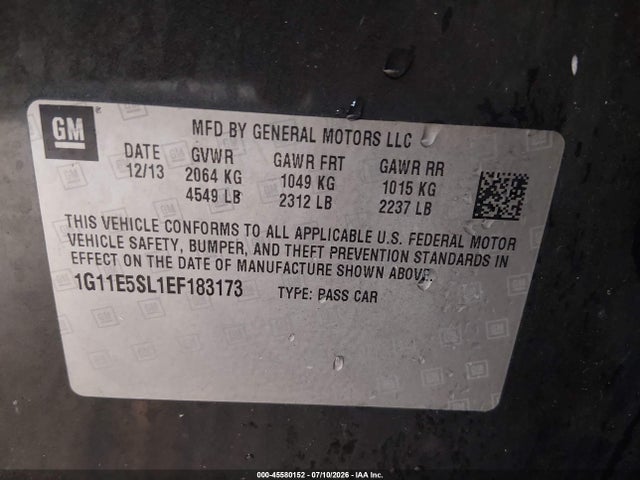 Chevrolet MALIBU 2LT 2014 1G11E5SL1EF183173 Image 9
