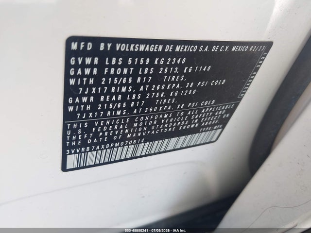 3VVRB7AX8PM070814 Volkswagen Tiguan 2.0t S