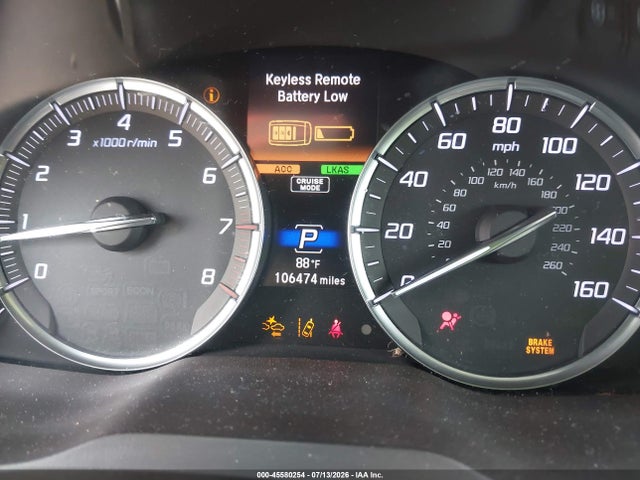 Aukcja sprzedaży 2019 Acura Mdx Tech Pkg, vin: 5J8YD3H58KL001599, numer aukcji: 45580254