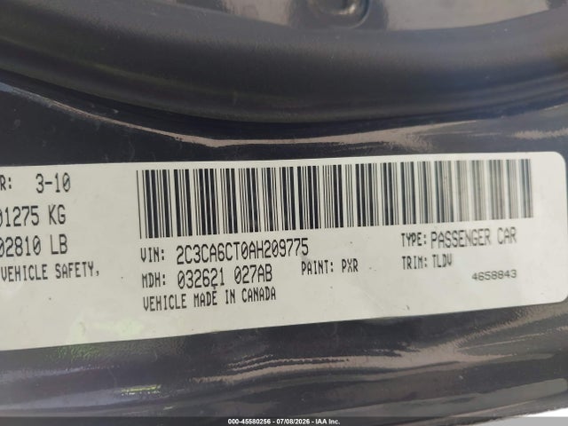 Aukcja sprzedaży 2010 Chrysler 300c Hemi, vin: 2C3CA6CT0AH209775, numer aukcji: 45580256