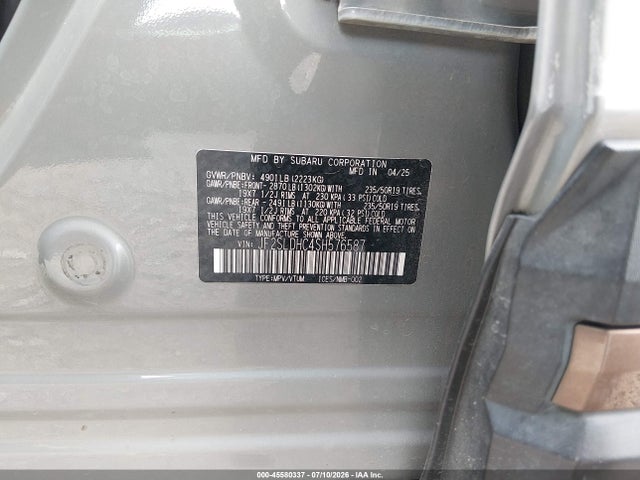 Aukcja sprzedaży 2025 Subaru Forester Sport, vin: JF2SLDHC4SH576587, numer aukcji: 45580337