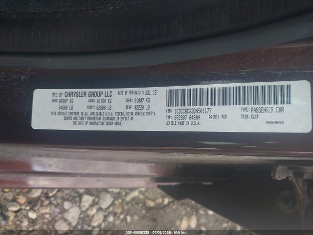 2013 Chrysler 200 Limited მანქანა იყიდება აუქციონზე, vin: 1C3CCBCG3DN501177, აუქციონის ნომერი: 45580338