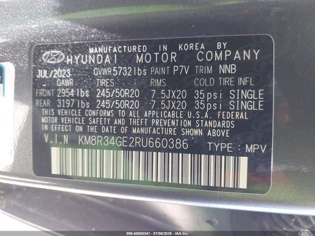 Hyundai Palisade Xrt 2024 KM8R34GE2RU660386 Image 9