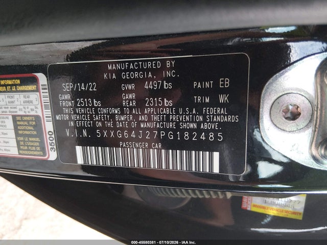 KIA K5 Gt-line 2023 5XXG64J27PG182485 Image 9