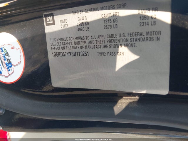 Продажа на аукционе авто 2008 Cadillac Dts 1sa, vin: 1G6KD57YX8U170251, номер лота: 45580390