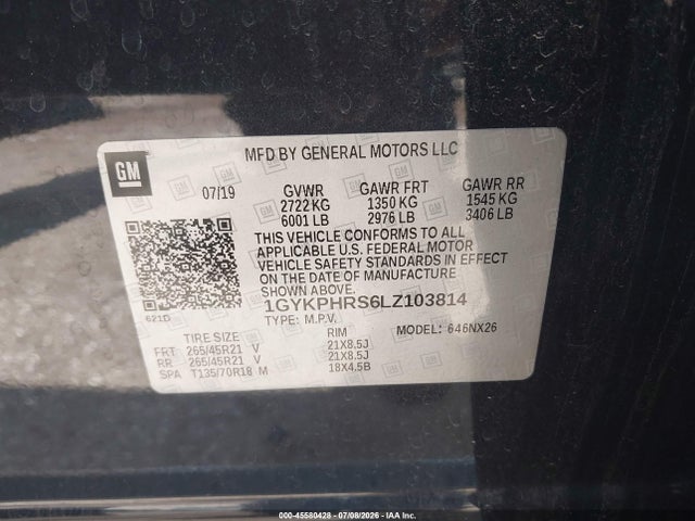 Продаж на аукціоні авто 2020 Cadillac Xt6 Awd Sport, vin: 1GYKPHRS6LZ103814, номер лоту: 45580428