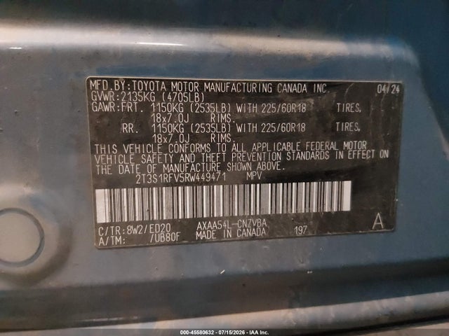 Toyota Rav4 Trd Off Road 2024 2T3S1RFV5RW449471 Image 9