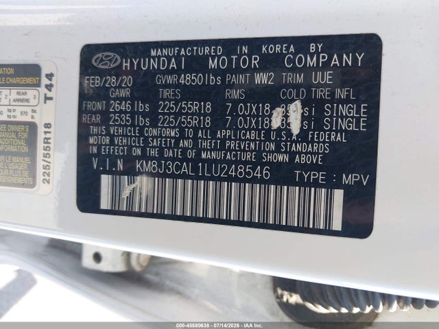 Hyundai Tucson Ultimate 2020 KM8J3CAL1LU248546 Image 9