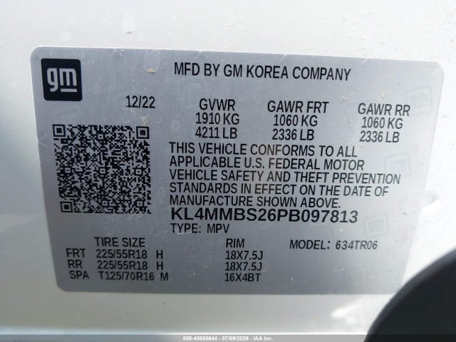 Продажа на аукционе авто 2023 Buick Encore Gx Preferred Fwd, vin: KL4MMBS26PB097813, номер лота: 45580644