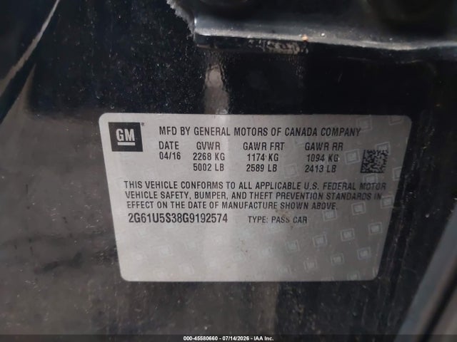 Cadillac Xts W20 Livery Package 2016 2G61U5S38G9192574 Image 9