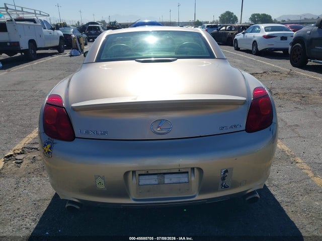 45580705 :رقم المزاد ، JTHFN48Y520019030 vin ، 2002 Lexus Sc 430 مزاد بيع