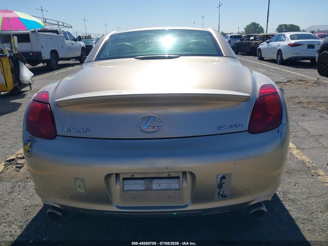 45580705 :رقم المزاد ، JTHFN48Y520019030 vin ، 2002 Lexus Sc 430 مزاد بيع