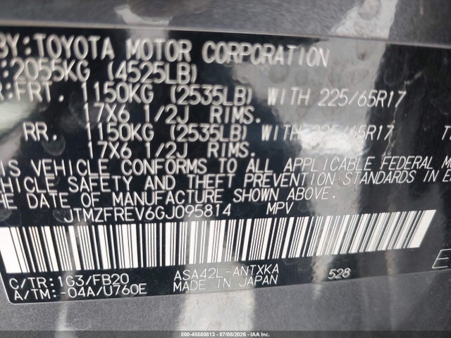 Toyota RAV4 LE 2016 JTMZFREV6GJ095814 Image 9