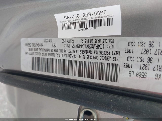 Jeep Cherokee Latitude 4x4 2019 1C4PJMCBXKD449472 Image 9
