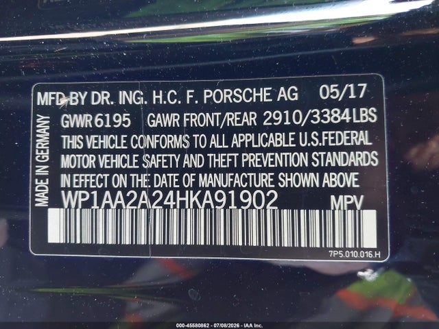 WP1AA2A24HKA91902 Porsche Cayenne Platinum Edition