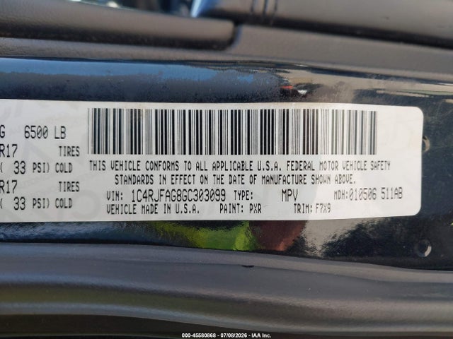 Продаж на аукціоні авто 2016 Jeep Grand Cherokee Laredo, vin: 1C4RJFAG8GC303099, номер лоту: 45580868