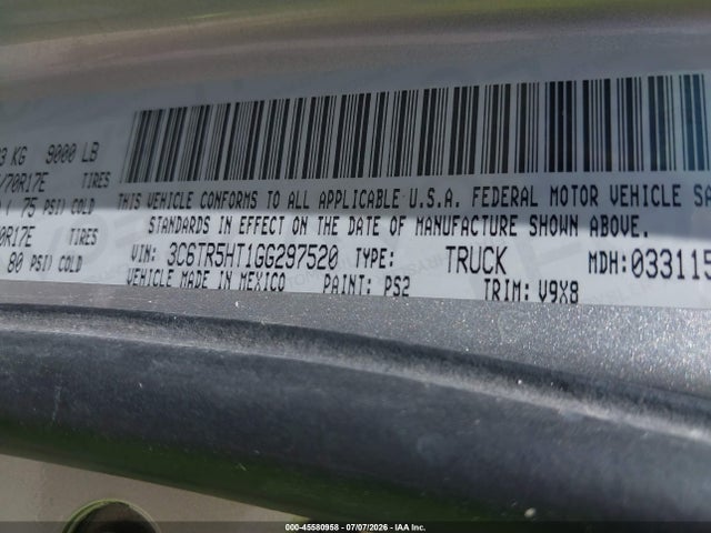 3C6TR5HT1GG297520 RAM 2500 Tradesman