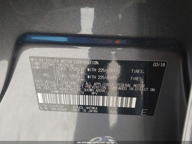 Toyota Rav4 Xle 2018 JTMWFREVXJJ741074 Image 9