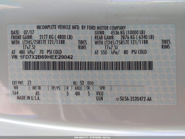 1FD7X2B69HEE29042 Ford F-250 Xl