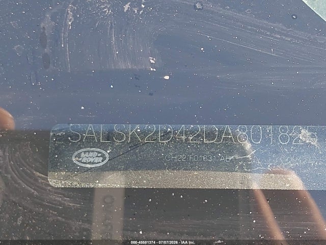 Aukcja sprzedaży 2013 Land Rover Range Rover Sport Hse, vin: SALSK2D42DA801825, numer aukcji: 45581374