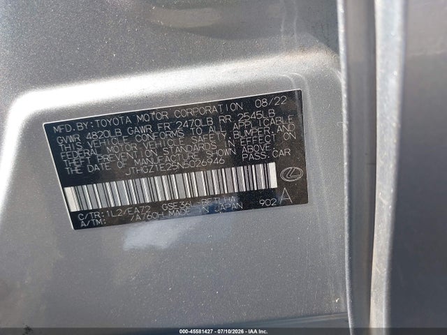 Продажа на аукционе авто 2022 Lexus Is 350 F Sport, vin: JTHGZ1E25N5026946, номер лота: 45581427