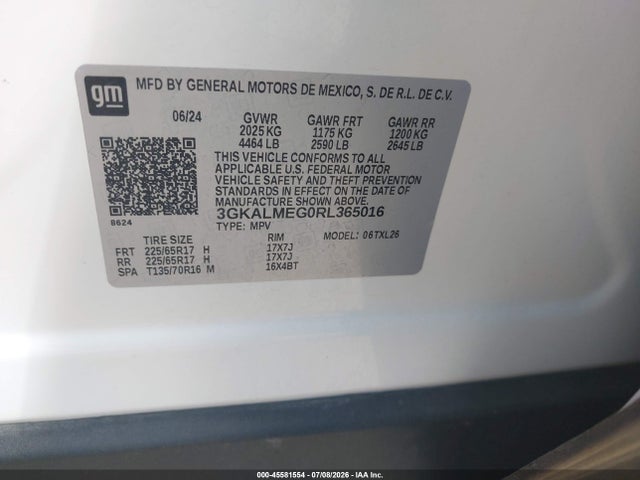 3GKALMEG0RL365016 GMC Terrain Fwd Sle