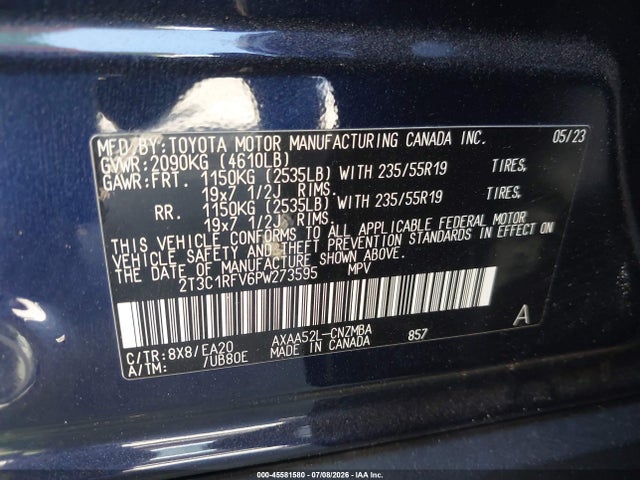 Toyota Rav4 Xle Premium 2023 2T3C1RFV6PW273595 Image 9