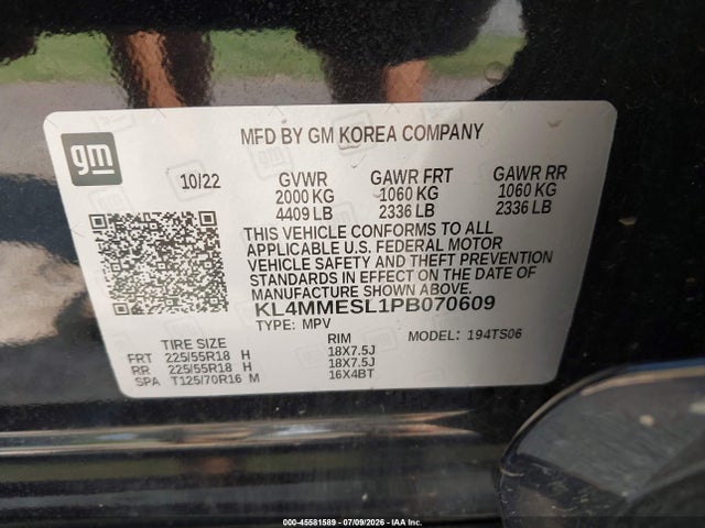 Продаж на аукціоні авто 2023 Buick Encore Gx Select Awd, vin: KL4MMESL1PB070609, номер лоту: 45581589