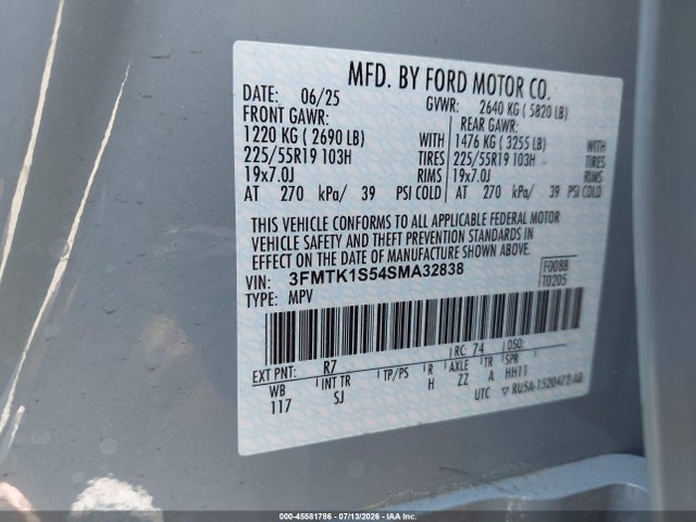 Ford Mustang Mach-e Select 2025 3FMTK1S54SMA32838 Image 9