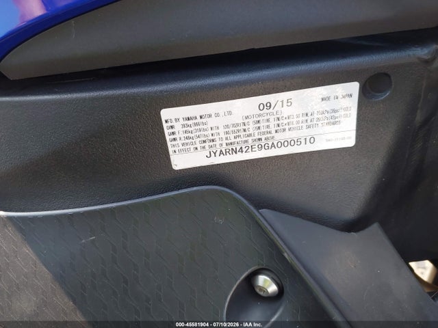 Yamaha Yzfr1s 2016 JYARN42E9GA000510 Image 10