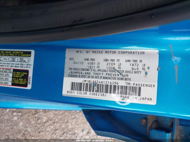 Aukcja sprzedaży 2010 Mazda Mazda3 S Sport, vin: JM1BL1S54A1316396, numer aukcji: 45581966