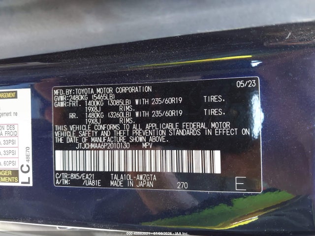 Продаж на аукціоні авто 2023 Lexus Rx 350 Premium, vin: JTJCHMAA6P2010130, номер лоту: 45582021