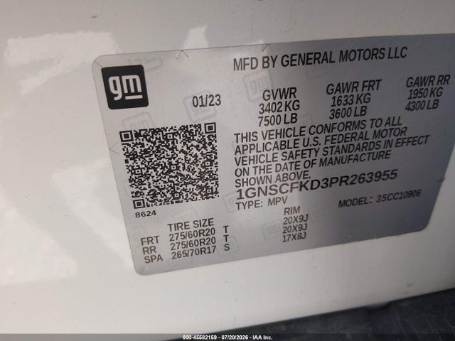 1GNSCFKD3PR263955 Chevrolet Suburban 2wd Premier