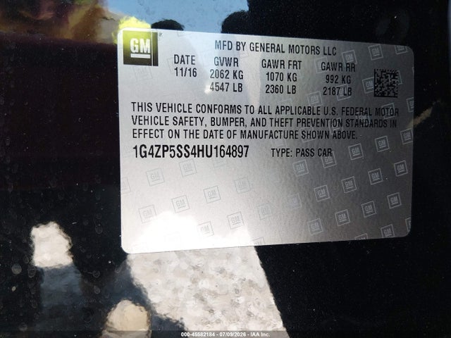 Aukcja sprzedaży 2017 Buick Lacrosse Essence, vin: 1G4ZP5SS4HU164897, numer aukcji: 45582184