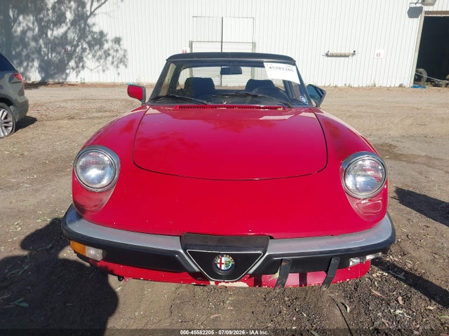 1986 Alfa Romeo Veloce 2000 Spider მანქანა იყიდება აუქციონზე, vin: ZARBA5410G1038294, აუქციონის ნომერი: 45582205