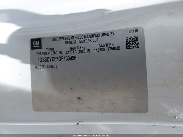 1GB3CYC85GF153456 Chevrolet Silverado 3500hd Chassis Wt