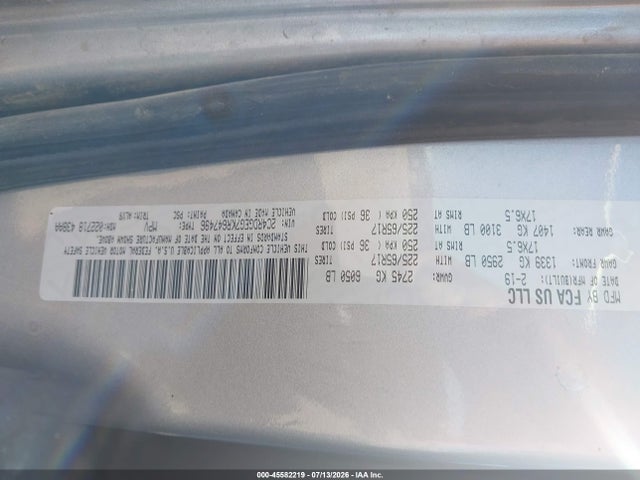 2019 Dodge Grand Caravan Gt მანქანა იყიდება აუქციონზე, vin: 2C4RDGEG7KR647496, აუქციონის ნომერი: 45582219