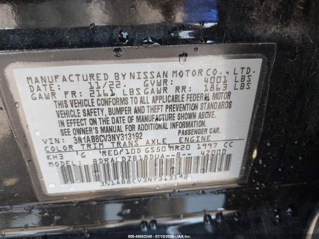 3N1AB8CV3NY313192 Nissan Sentra Sv Xtronic Cvt