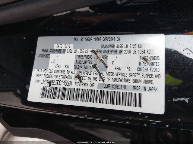 Aukcja sprzedaży 2013 Mazda Mazda5 Sport, vin: JM1CW2BL9D0145591, numer aukcji: 45582271