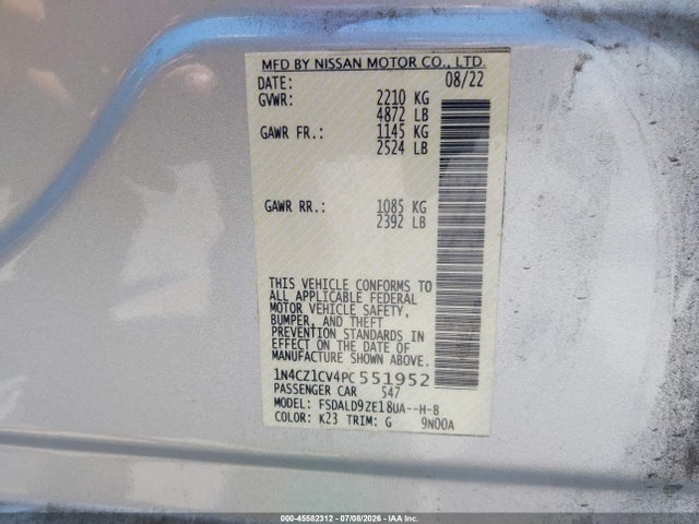 1N4CZ1CV4PC551952 Nissan Leaf Sv Plus 60 Kwh
