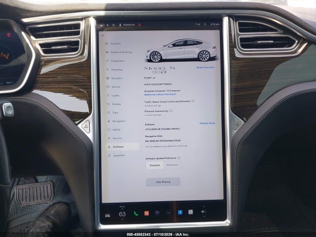 Aukcja sprzedaży 2015 Tesla Model S 70d/85d/p85d, vin: 5YJSA1E24FF109223, numer aukcji: 45582343