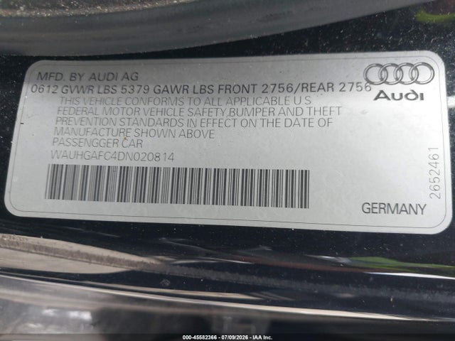 Aukcja sprzedaży 2013 Audi A6 3.0t Premium, vin: WAUHGAFC4DN020814, numer aukcji: 45582366