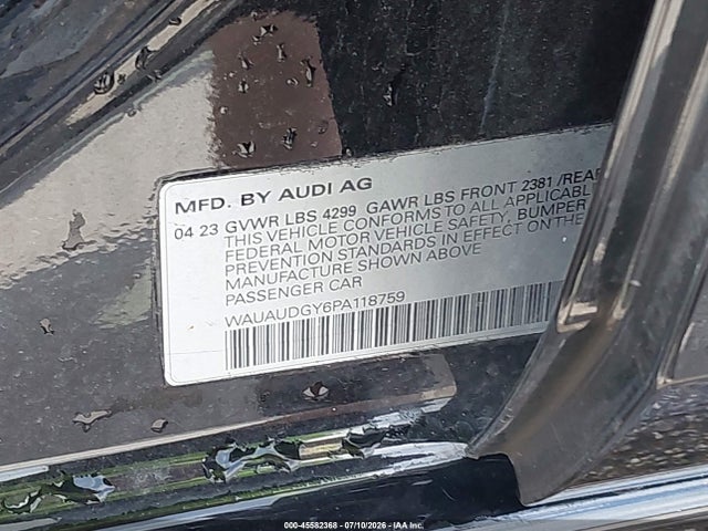 2023 Audi A3 Premium 40 Tfsi Front-wheel Drive S Tronic მანქანა იყიდება აუქციონზე, vin: WAUAUDGY6PA118759, აუქციონის ნომერი: 45582368