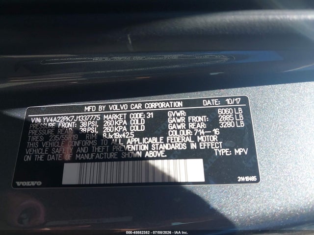 YV4A22PK7J1337775 Volvo Xc90 T6 Momentum