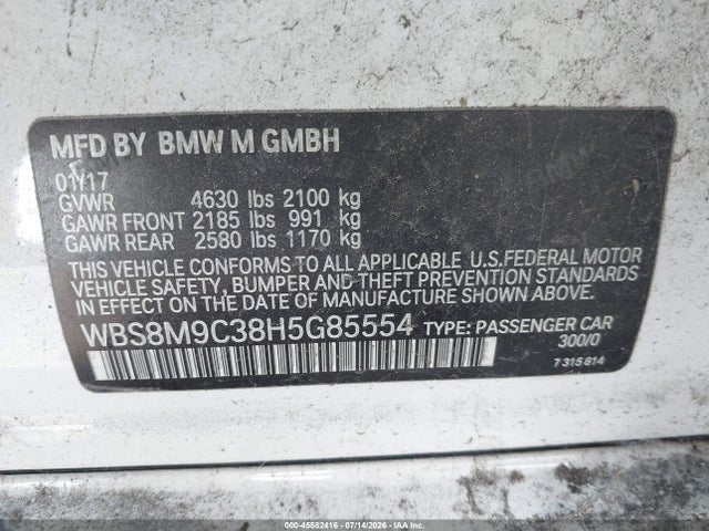 WBS8M9C38H5G85554 BMW M3